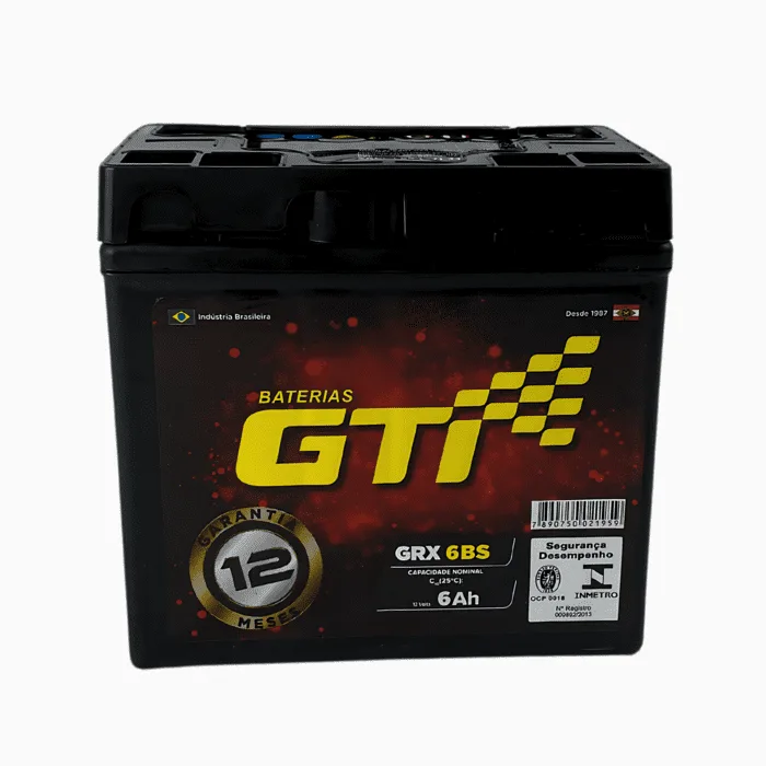 bateria gti fan09/bros/titan grx 6bs 6ah/12v