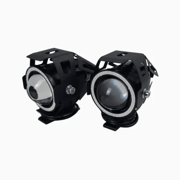 farol de milha rr acessórios led c/ aureola azul (par)