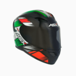 capacete asx city start preto / vermelho/ verde 60
