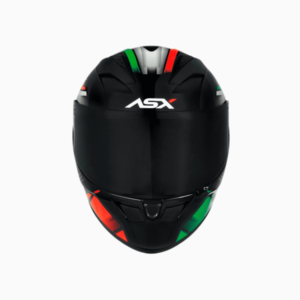 capacete asx city start preto / vermelho/ verde 60