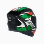 capacete asx city start preto / vermelho/ verde 60