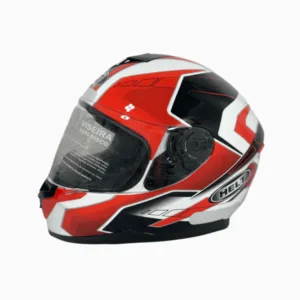 capacete helt new race sport branco/vermelho