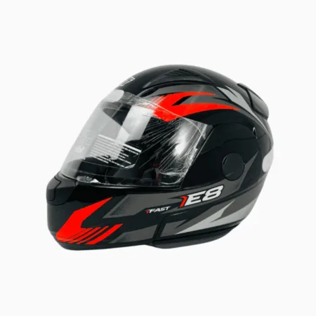 capacete ebf new e08 fast preto/vermelho